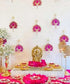 Divyakosh Velvet Handmade Wall Decor Lotus(Pack of 6)